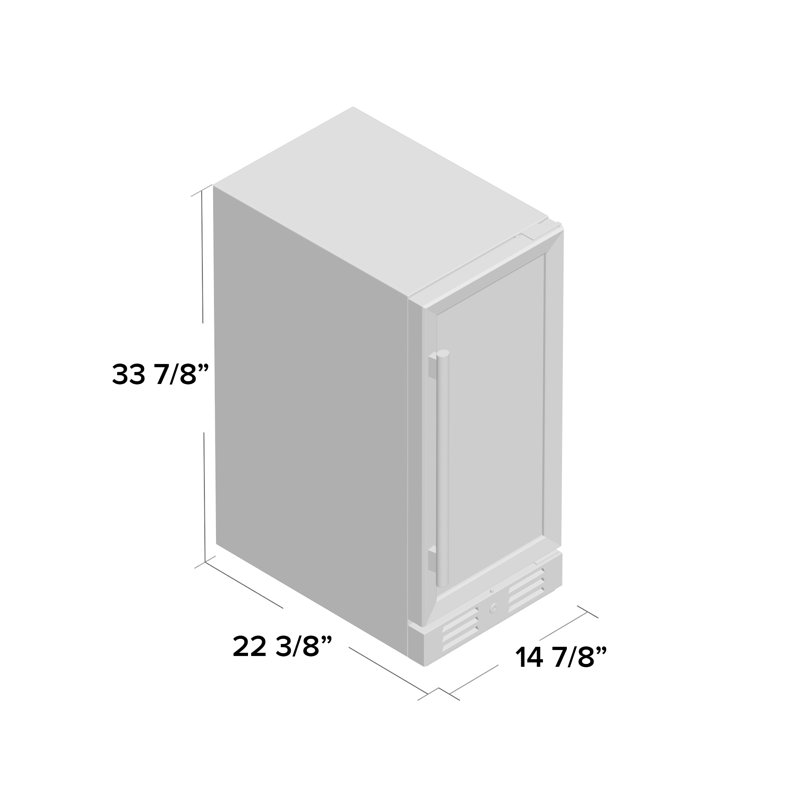 Kalamera Builtin Refrigeration 14.9'' 30 Bottle Single Zone Wine